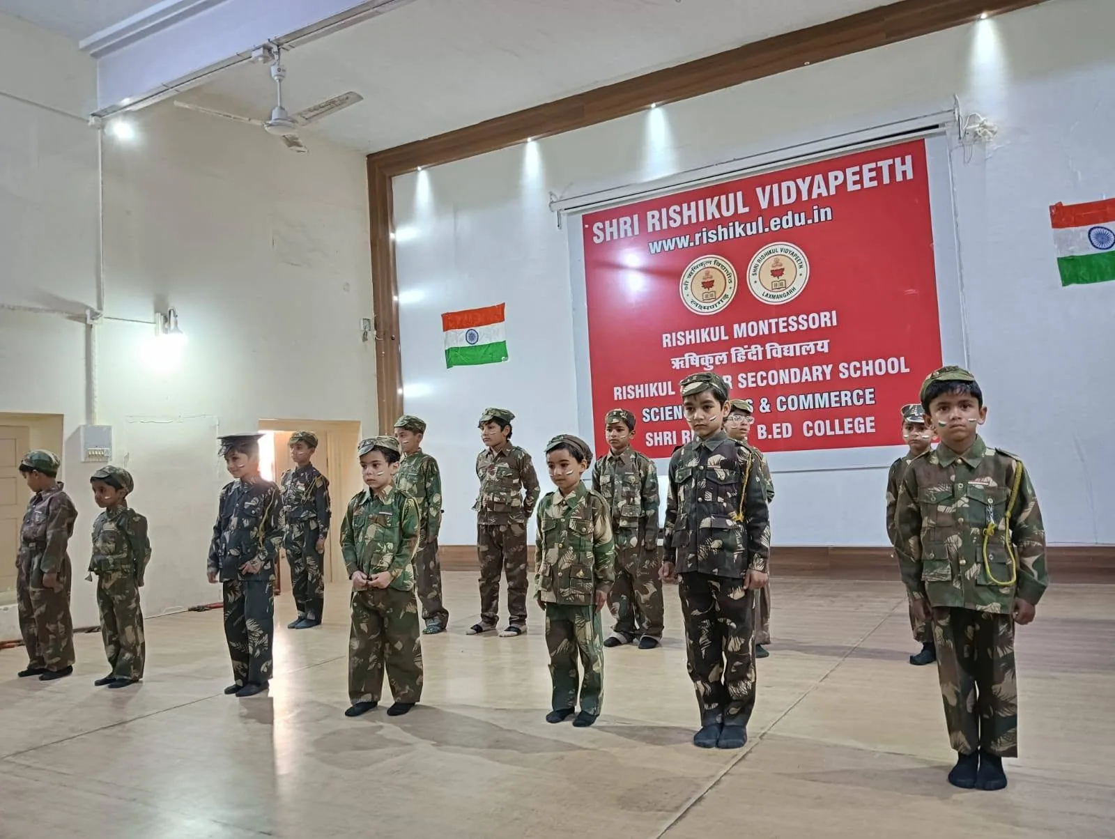 The Republic Day tableau, performed in drill uniform