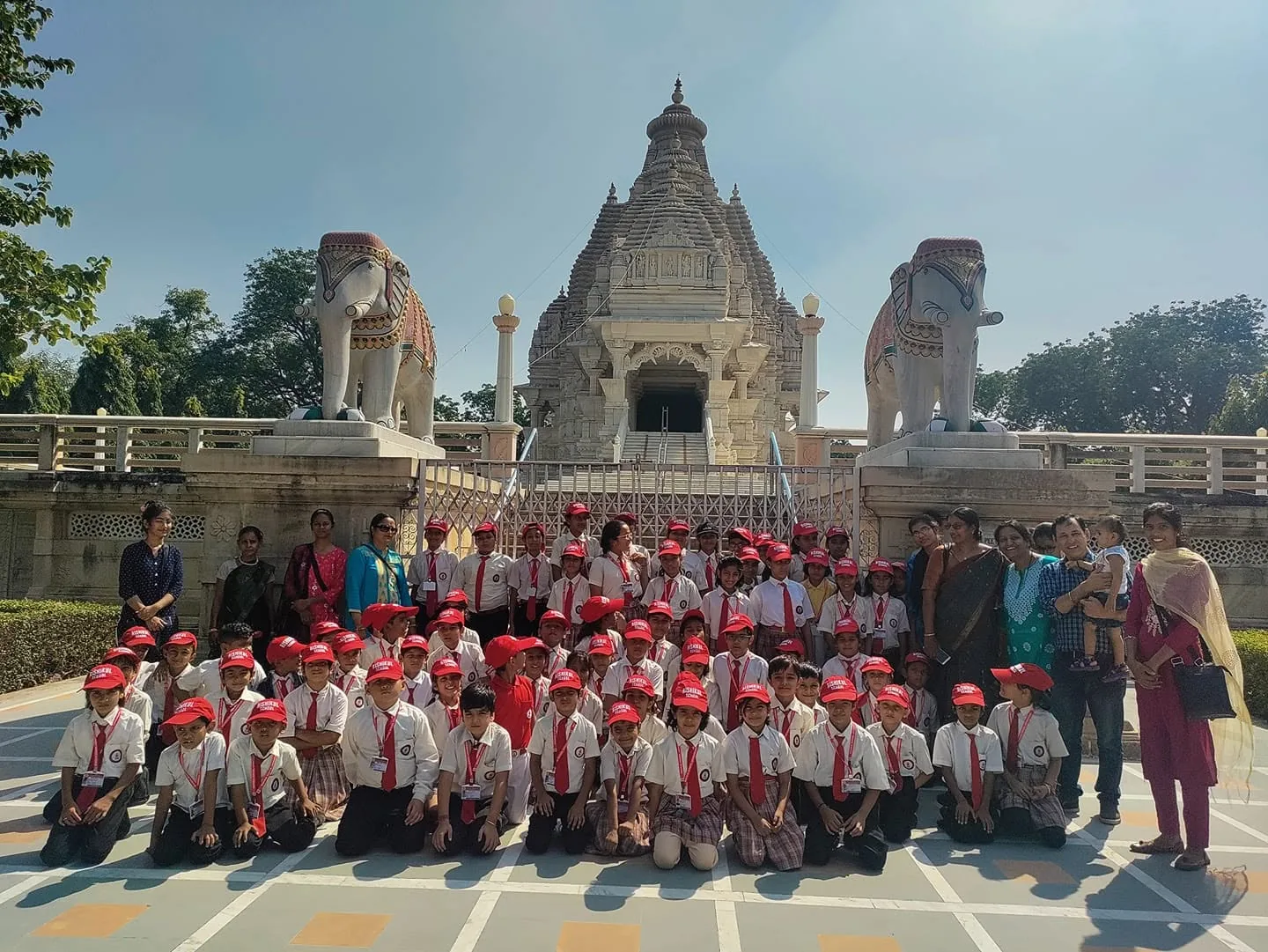 The junior school on a temple excursion